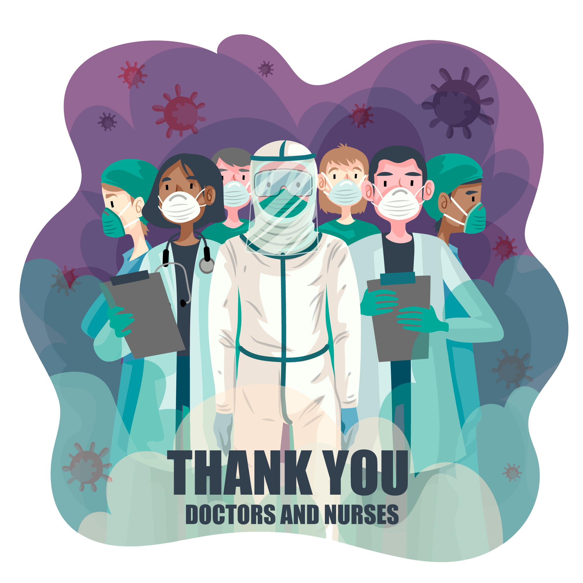 Thanks to doctors and nurses